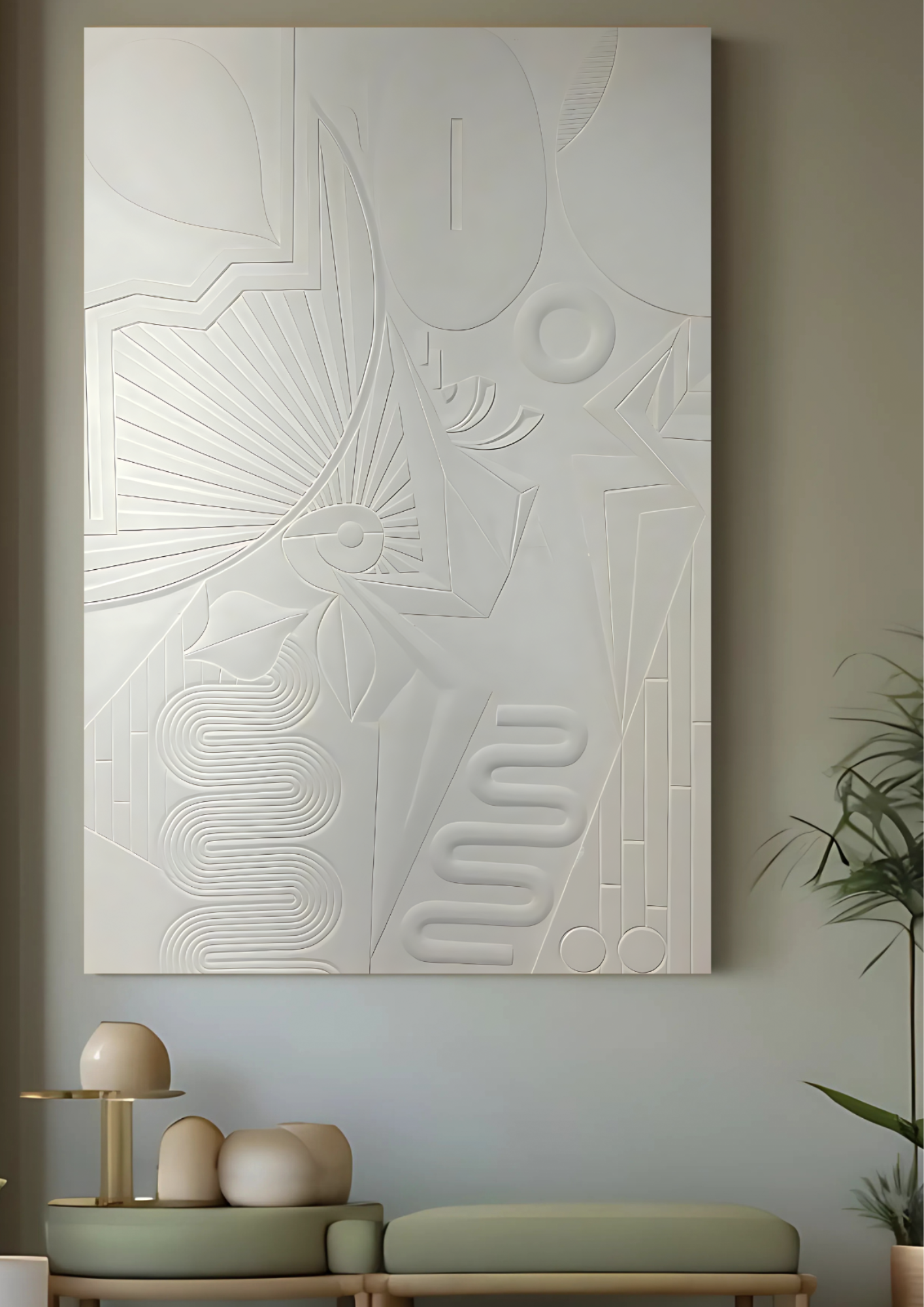 Avure Premium Designer Wall Mural Art | 6ft x 4ft Engineered Stone Panel | Handcrafted Abstract Design for Entryway, Foyer & Living Room | Statement Wall Décor |
