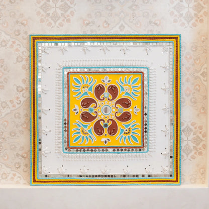 Ankaayà – Handcrafted Lippan Art Mural | Ready-to-Hang Wall Décor (2ft x 2ft)